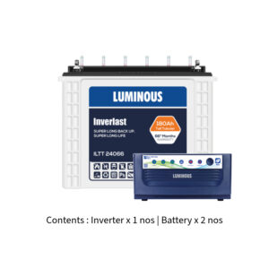 Luminous Eco Volt Neo 1650 with Inver Last ILTT24066 180Ah – 2 Batteries