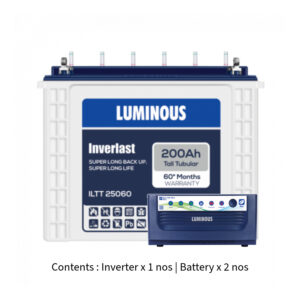 Luminous Eco Volt Neo 1650 with Inver Last ILTT25060 200Ah – 2 Batteries