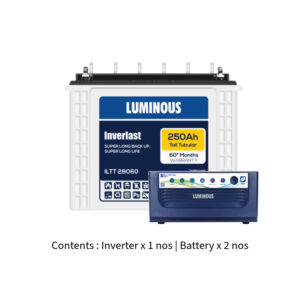 Luminous Eco Volt Neo 1650 with Inver Last ILTT28060 250Ah – 2 Batteries