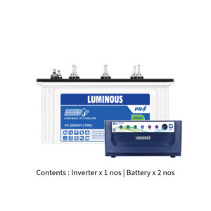 Luminous Eco Volt Neo 1650 with Power Charge PC18054 TJ PRO 150Ah – 2 Batteries