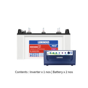 Luminous Eco Volt Neo 1650 with Red Charge RC15000 PRO 120Ah – 2 Batteries