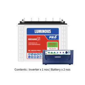 Luminous Eco Volt Neo 1650 with Red Charge RC18000 PRO 150Ah – 2 Batteries