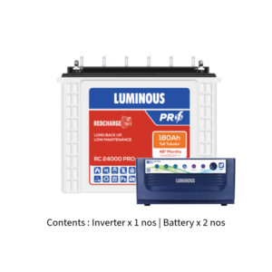 Luminous Eco Volt Neo 1650 with Red Charge RC24000 PRO 180Ah – 2 Batteries