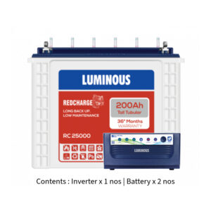 Luminous Eco Volt Neo 1650 with Red Charge RC25000 200Ah – 2 Batteries