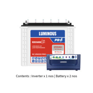 Luminous Eco Volt Neo 1650 with Red Charge RC25000 PRO 200Ah – 2 Batteries