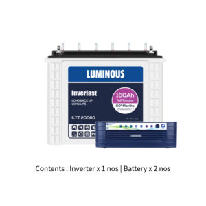 Luminous Eco Volt Neo 2300 2KVA 24V with Inver Last ILTT20060 160Ah – 2 Batteries