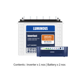 Luminous Eco Volt Neo 2300 2KVA 24V with Inver Last ILTT24060 180Ah – 2 Batteries