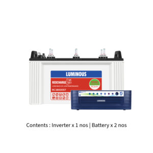Luminous Eco Volt Neo 2300 2KVA 24V with Red Charge RC18000ST 150Ah – 2 Batteries