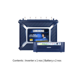Luminous Eco Volt Neo 2300 2KVA 24V with Ultra Charge UCTT28066 250Ah – 2 Batteries