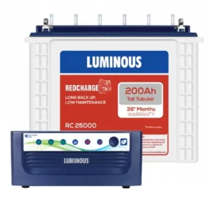 Luminous Eco Volt Neo 1050 and Luminous Red Charge RC25000 – 200 Ah Tubular Battery