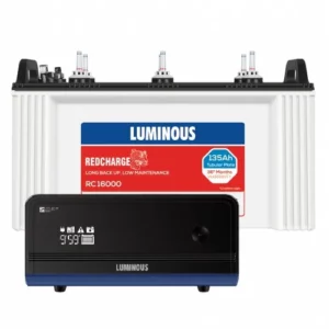Luminous Zelio 1100 and Luminous Red charge RC16000 – 135 Ah Tubular Battery