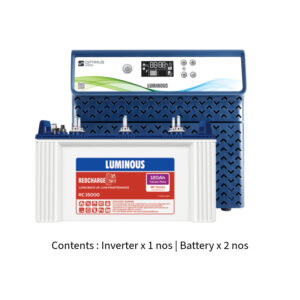 Luminous Optimus 2300 2KVA 24V  with Red Charge RC15000 120Ah – 2 Batteries