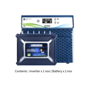 Luminous Optimus 2300 2KVA 24V  with Ultra Charge UCTT18066 150Ah – 2 Batteries