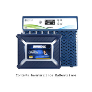 Luminous Optimus 2300 2KVA 24V  with Ultra Charge UCTT28066 250Ah – 2 Batteries