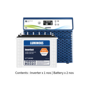 Luminous Optimus 2800 2500VA 2.5KVA 24V with Inver Last ILTT24066 180Ah – 2 Batteries