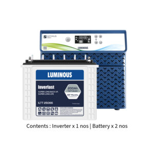 Luminous Optimus 2800 2500VA 2.5KVA 24V with Inver Last ILTT 25066 200Ah – 2 Batteries