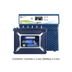 Luminous Optimus 2800 2500VA 2.5KVA 24V with Ultra Charge UCTT18066 150Ah – 2 Batteries