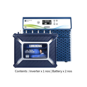 Luminous Optimus 2800 2500VA 2.5KVA 24V with Ultra Charge UCTT25066 200Ah – 2 Batteries