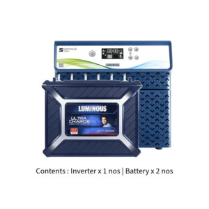 Luminous Optimus 2800 2500VA 2.5KVA 24V with Ultra Charge UCTT26066 220Ah – 2 Batteries