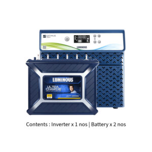 Luminous Optimus 2800 2500VA 2.5KVA 24V with Ultra Charge UCTT28066 250Ah – 2 Batteries