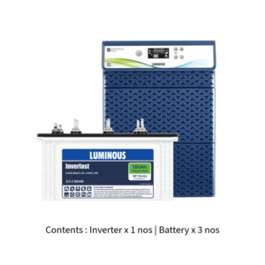 Luminous Optimus 3800 3.5KVA 36V with Inver Last ILTJ18148 150Ah – 3 Batteries