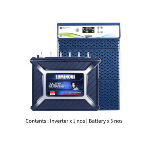 Luminous Optimus 3800 3.5KVA 36V with Ultra Charge UCTT26066 220Ah – 3 Batteries
