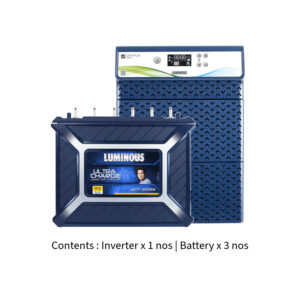 Luminous Optimus 3800 3.5KVA 36V with Ultra Charge UCTT28066 250Ah - 3 Batteries