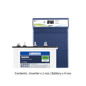 Luminous Optimus 4500 4KVA 48V with Inver Last ILTJ18148 150Ah – 4 Batteries