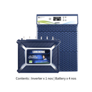 Luminous Optimus 4500 4KVA 48V with Ultra Charge UCTT18066 150Ah – 4 Batteries