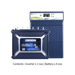 Luminous Optimus 4500 4KVA 48V with Ultra Charge UCTT25066 200Ah – 4 Batteries