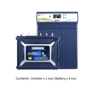 Luminous Optimus 4500 4KVA 48V with Ultra Charge UCTT28066 250Ah – 4 Batteries